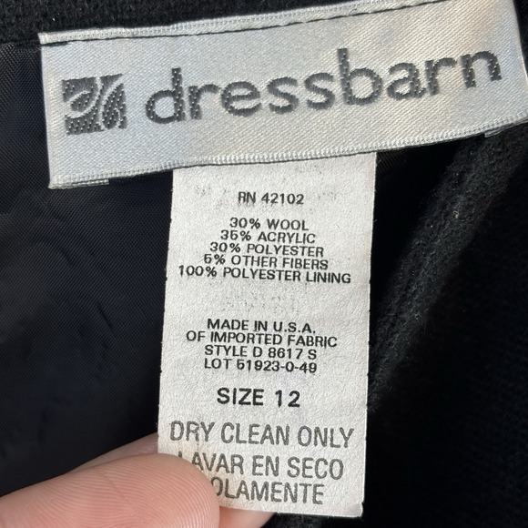 Vintage Coastal Boho Cowgirl Skirt Wool Blend Maxi 12 Black Fringed Western - Picture 11 of 12